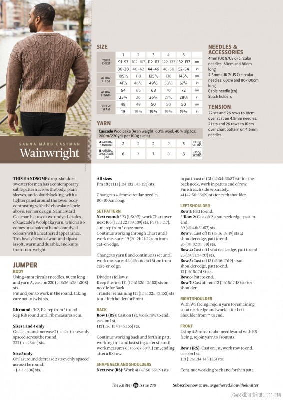 Вязаные проекты спицами в журнале &laquo;The Knitter №230 2026&raquo;