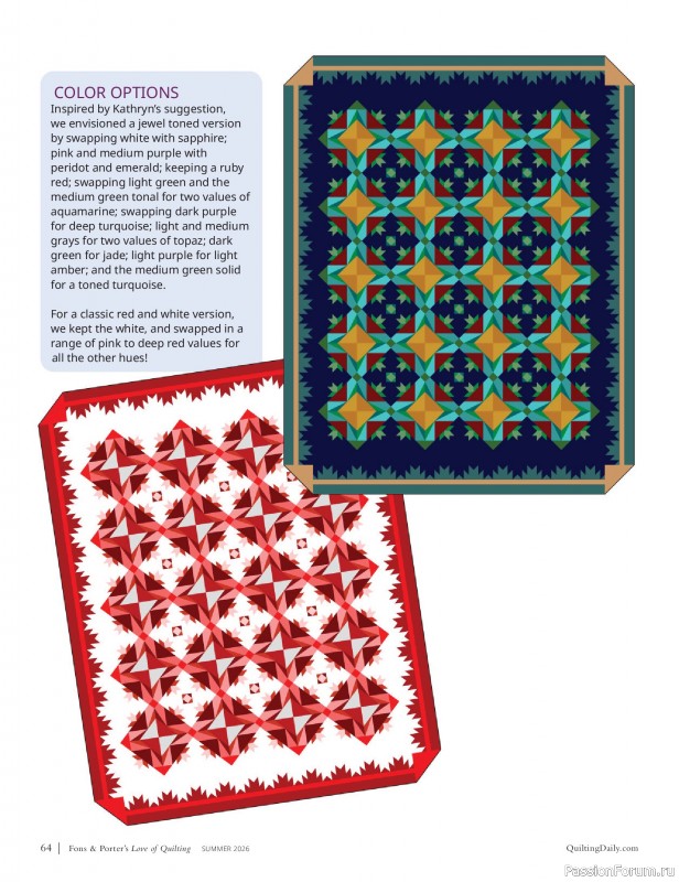 Коллекция проектов для рукодельниц в журнале «Love of Quilting - Summer 2026»