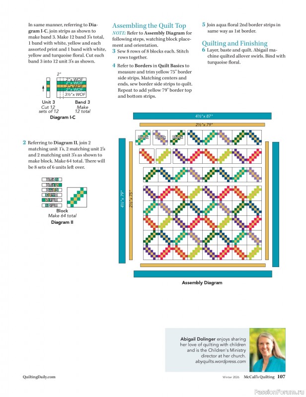 Коллекция проектов для рукодельниц в журнале «McCall's Quilting - Winter 2026»