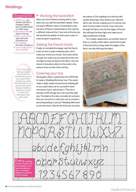 Коллекция вышивки в журнале «Cross Stitch Collection - The Ultimate Alphabets 2026»