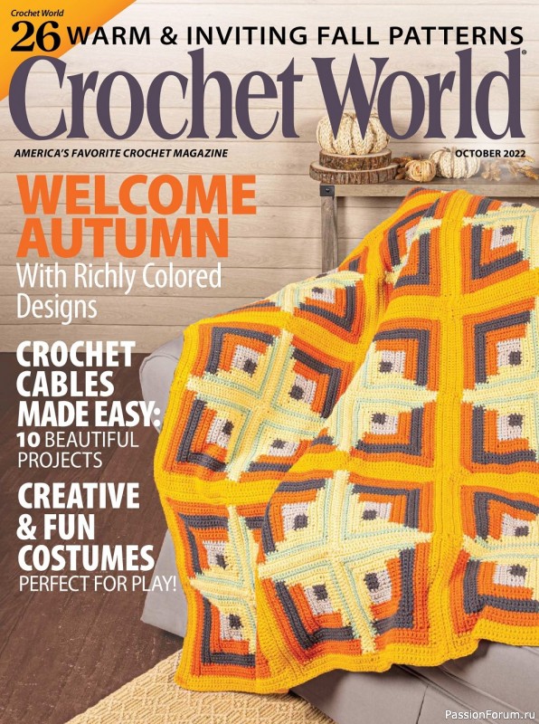 Вязаные проекты крючком в журнале «Crochet World - October 2022»
