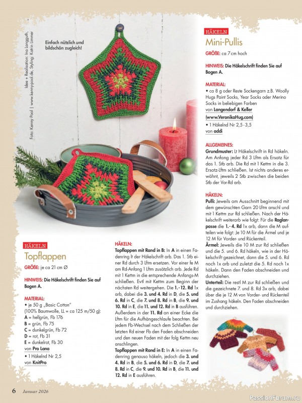 Коллекция проектов для рукодельниц в журнале «Anna Germany №1 2026»