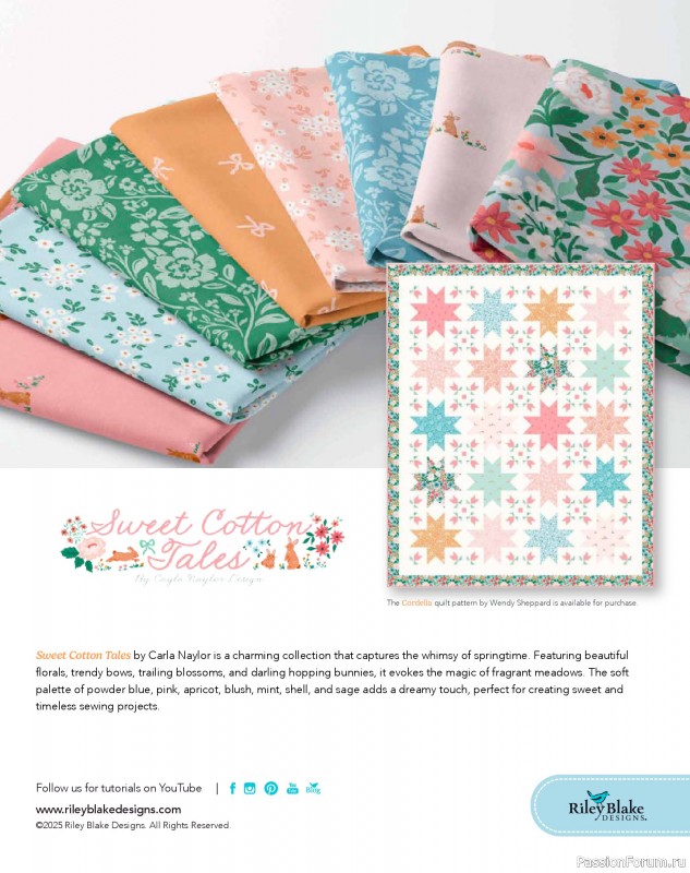 Коллекция проектов для рукодельниц в журнале «Quilter's World - Spring 2026»