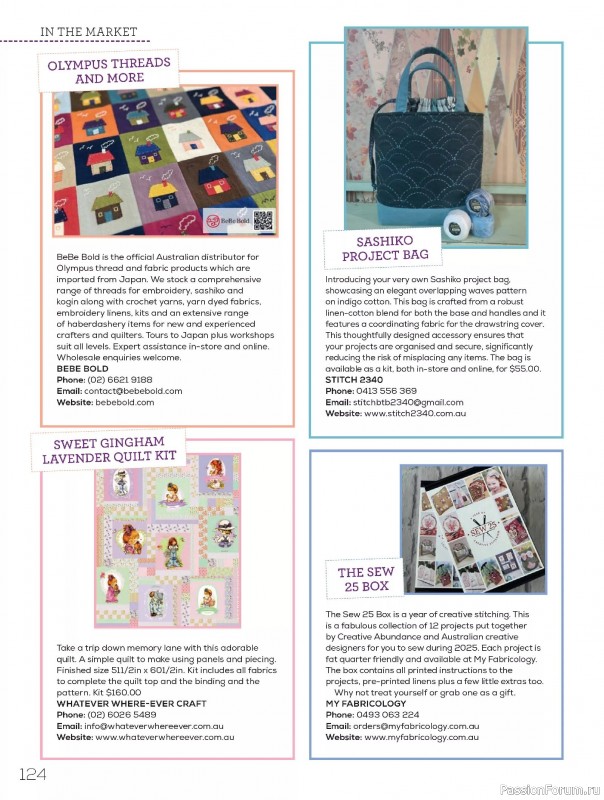 Коллекция проектов для рукодельниц в журнале «Quilters Companion №136 2025»