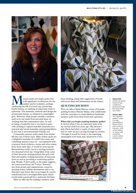 Коллекция проектов для рукодельниц в журнале «Todays Quilter №122 2024»