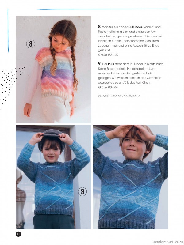 Вязаные модели для детей в журнале «Kinder Maschenmode №3 2026»