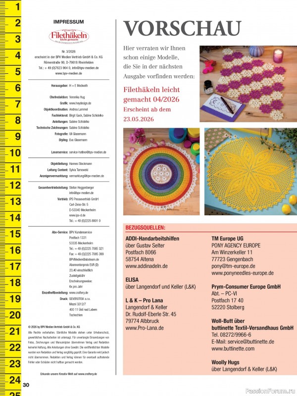 Вязаные проекты крючком в журнале «Filethakeln Leicht Gemacht №3 2026»