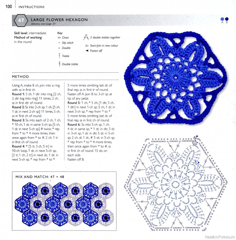 Вязаные проекты в книге «75 Crocheted Floral Blocks». Часть 2.