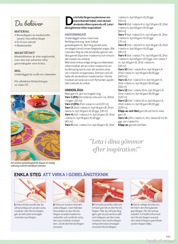 Вязаные проекты в журнале &laquo;Inspirerande handarbete - April 2026&raquo;