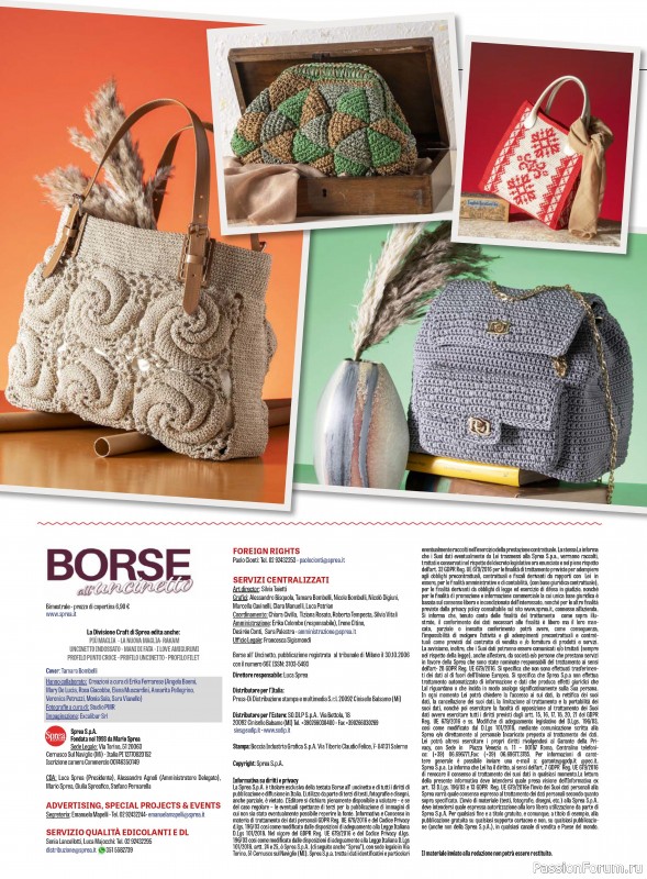Вязаные проекты в журнале &laquo;Motivi all'Uncinetto Borse №1 2026&raquo;