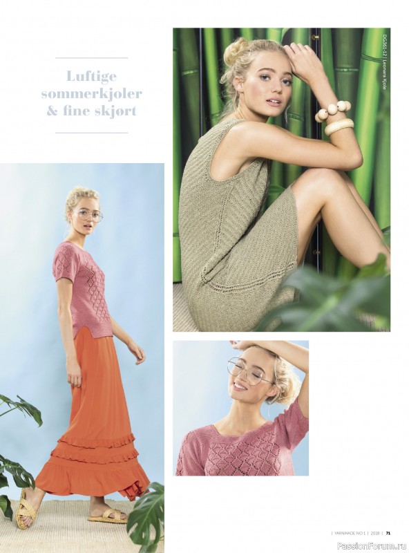 Вязаные проекты в журнале &laquo;Yarnmade №1 2018 Spring & Summer&raquo;.