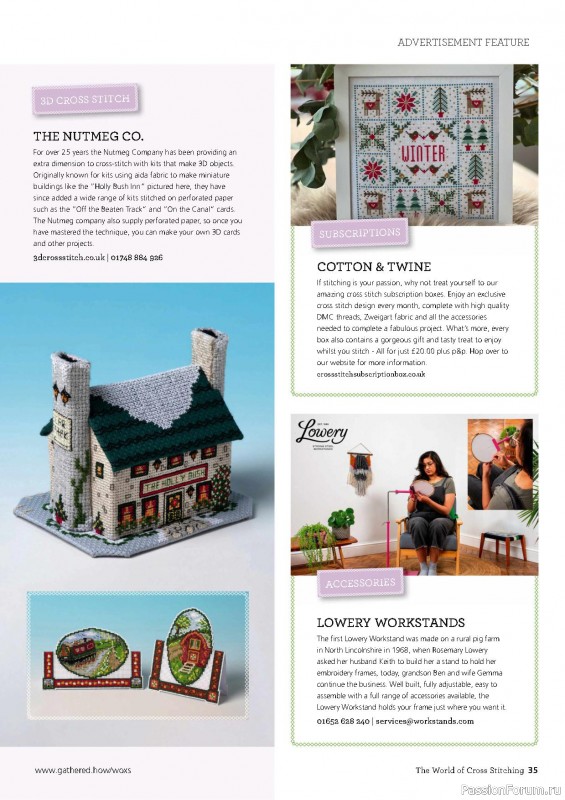 Коллекция вышивки в журнале «The World of Cross Stitching №330 2023»