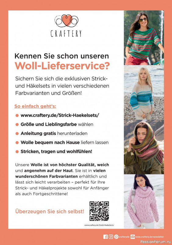 Вязаные проекты спицами в журнале «The Knitter №78 2025 Germany»