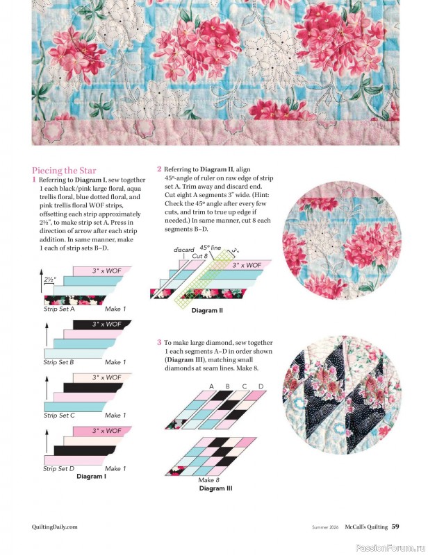 Коллекция проектов для рукодельниц в журнале &laquo;McCall's Quilting - Summer 2026&raquo;
