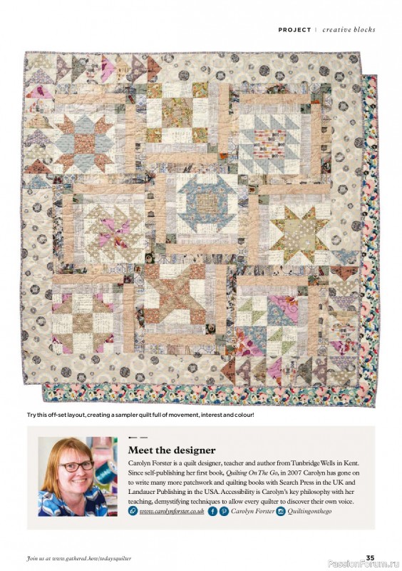 Коллекция проектов для рукодельниц в журнале «Todays Quilter №135 2025»