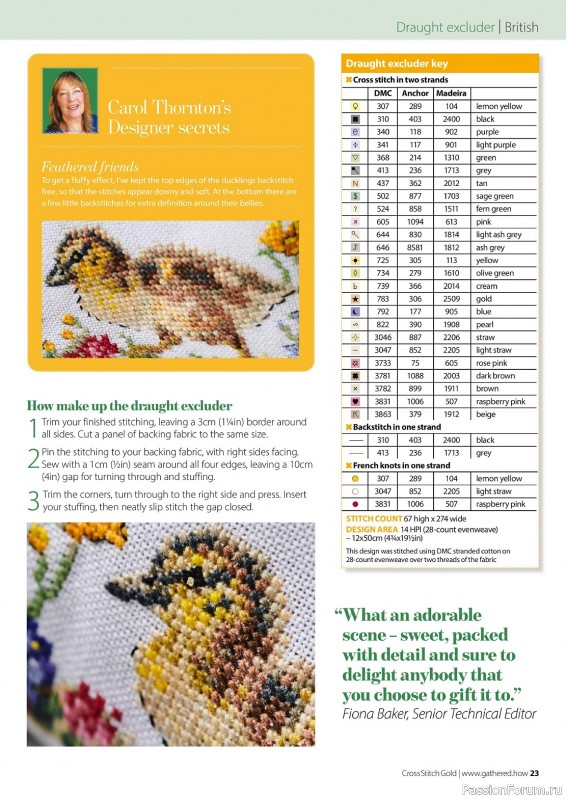 Коллекция вышивки в журнале «Cross Stitch Gold - Birds Collection 2024»