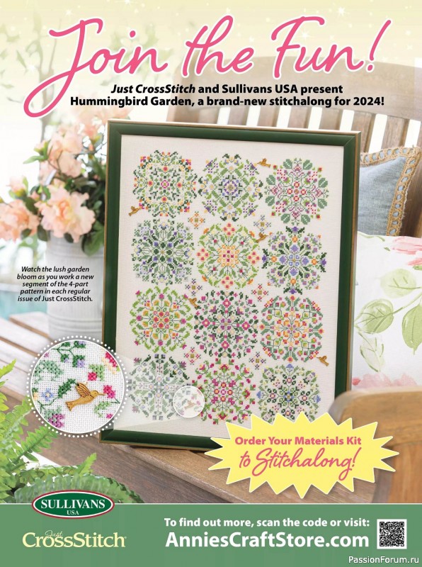 Коллекция вышивки в журнале «Just CrossStitch - Summer 2024»