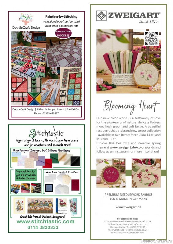 Коллекция вышивки в журнале &laquo;The World of Cross Stitching №372 2026&raquo;