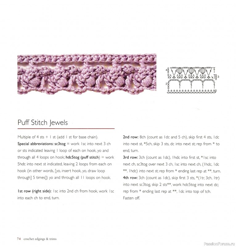 Вязаные проекты в книге &laquo;Crochet Edgings & Trims: 150 Stitches&raquo;.