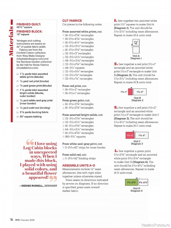 Коллекция проектов для рукодельниц в журнале &laquo;American Patchwork & Quilting №200 2026&raquo;