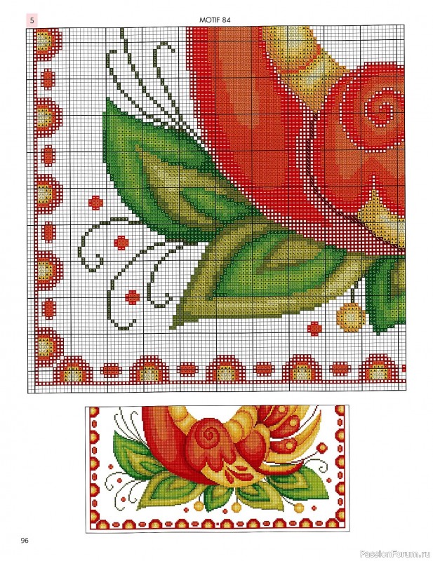 Коллекция вышивки в книге &laquo;Floral Folk Art in Cross Stitch&raquo;