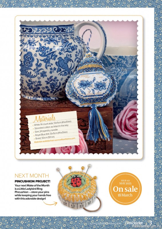 Коллекция вышивки в журнале «CrossStitcher №420 2025»