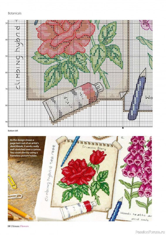 Коллекция вышивки в журнале «Ultimate CrossStitch Flowers - 2025»