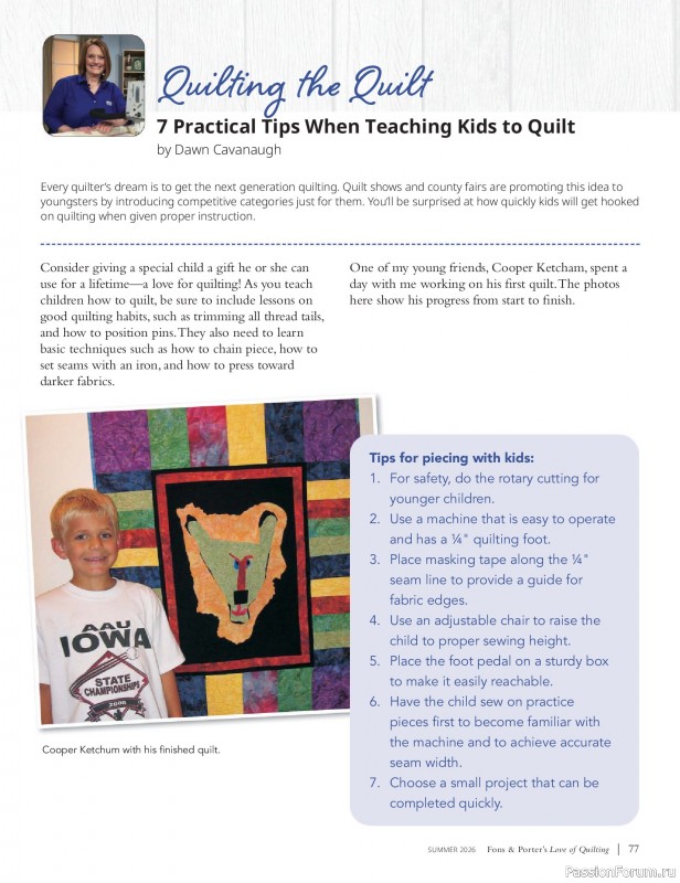 Коллекция проектов для рукодельниц в журнале «Love of Quilting - Summer 2026»