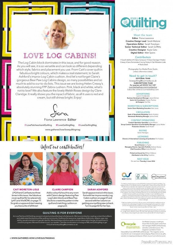 Коллекция проектов для рукодельниц в журнале &laquo;Love Patchwork & Quilting №163 2026&raquo;