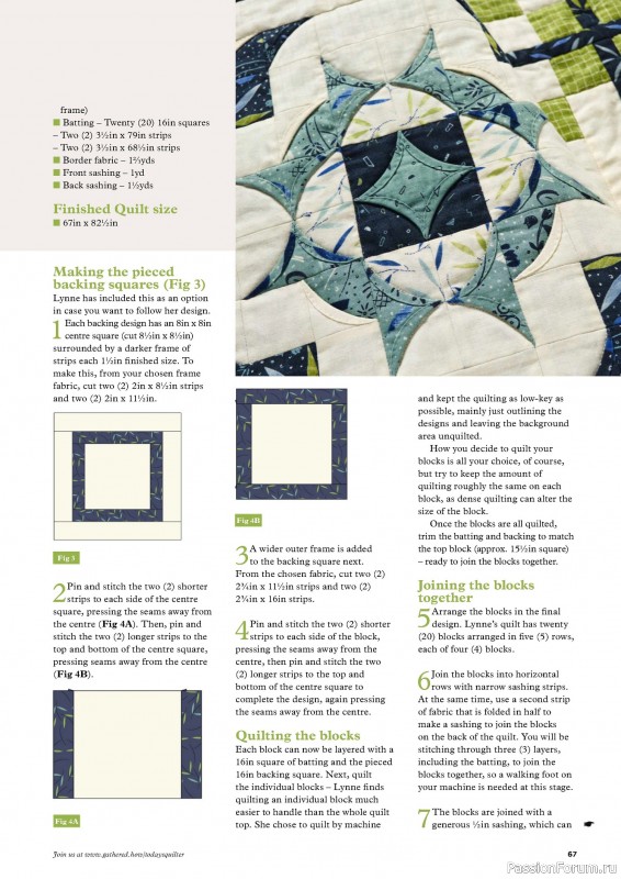 Коллекция проектов для рукодельниц в журнале «Today's Quilter №119 2024»
