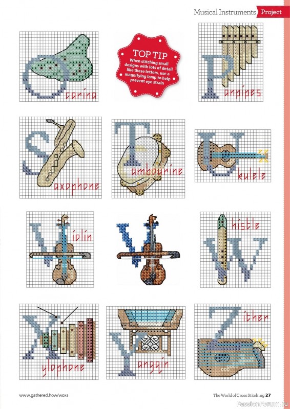 Коллекция вышивки в журнале «The World of Cross Stitching №329 2022»