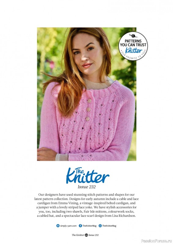 Вязаные проекты спицами в журнале «The Knitter №232 2026»