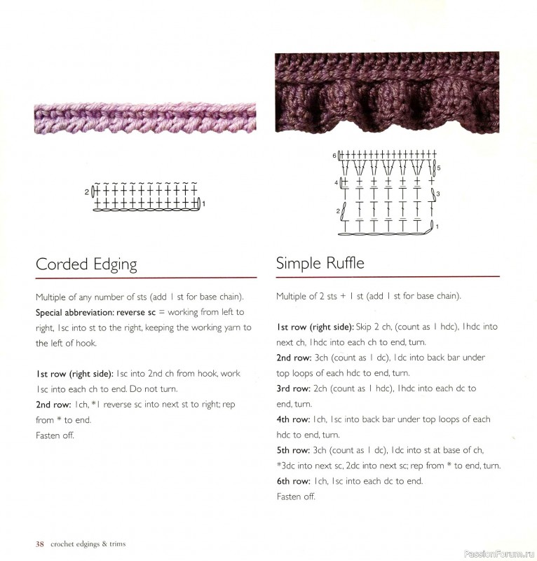 Вязаные проекты в книге &laquo;Crochet Edgings & Trims: 150 Stitches&raquo;.
