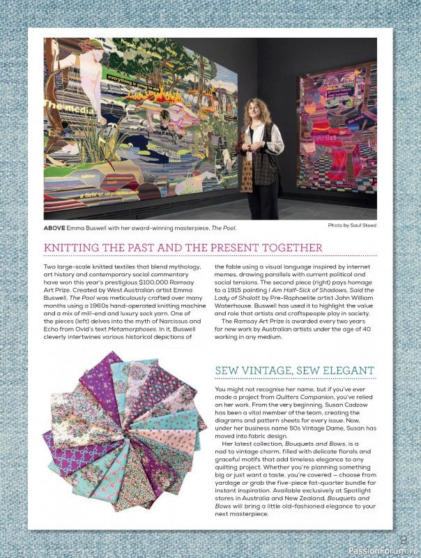 Коллекция проектов для рукодельниц в журнале «Quilters Companion №136 2025»