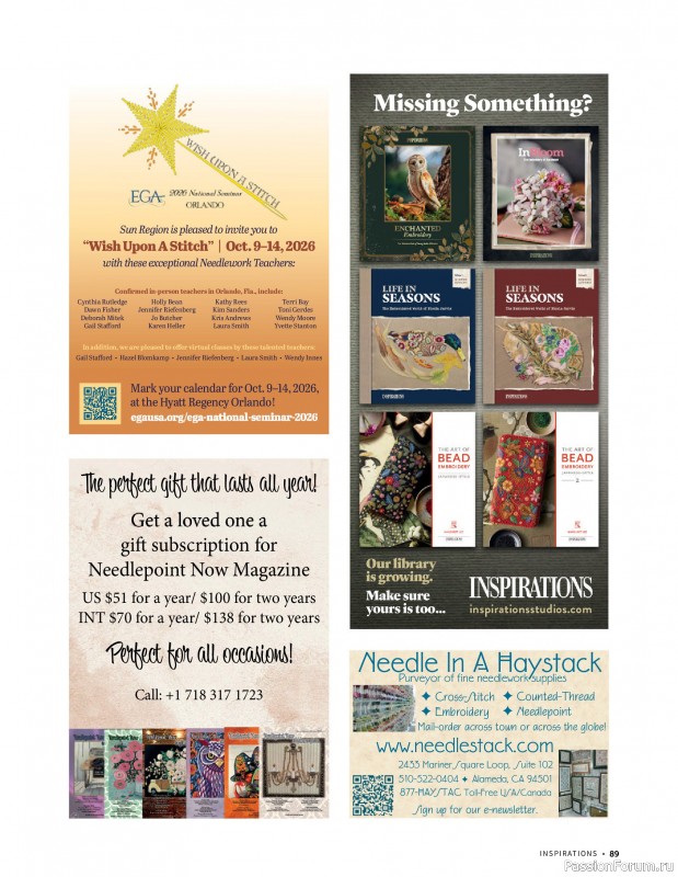 Коллекция вышивки в журнале &laquo;Inspirations №130 2026&raquo;