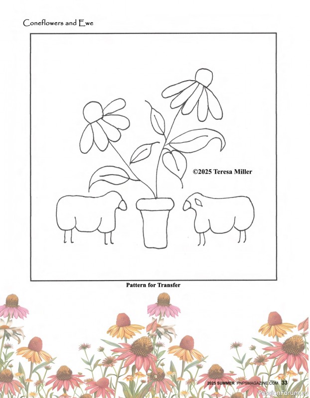 Коллекция вышивки в журнале «Punch Needle & Primitive Stitcher - Summer 2025»