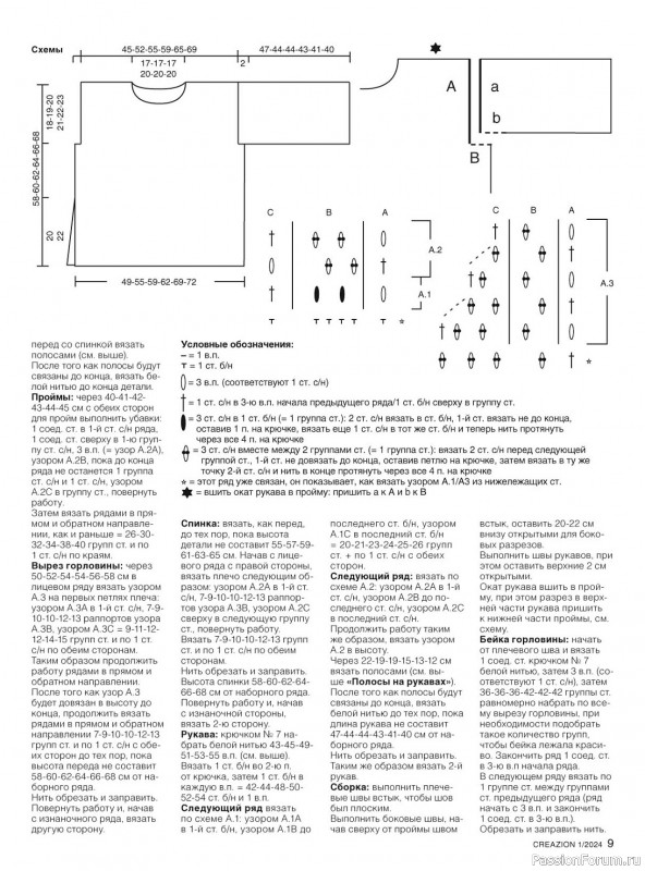 Вязаные модели в журнале «Creazion №1 2024»