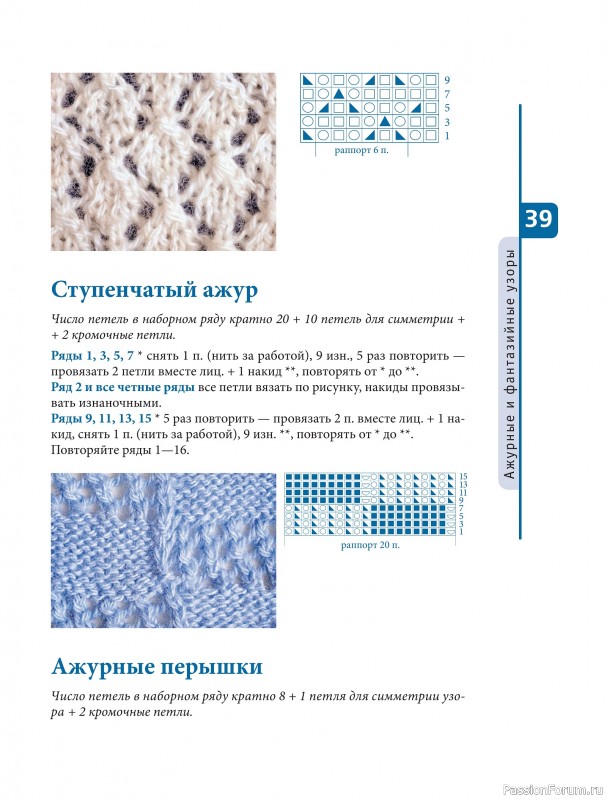 Вязаные проекты в книге «Красивые узоры на спицах»