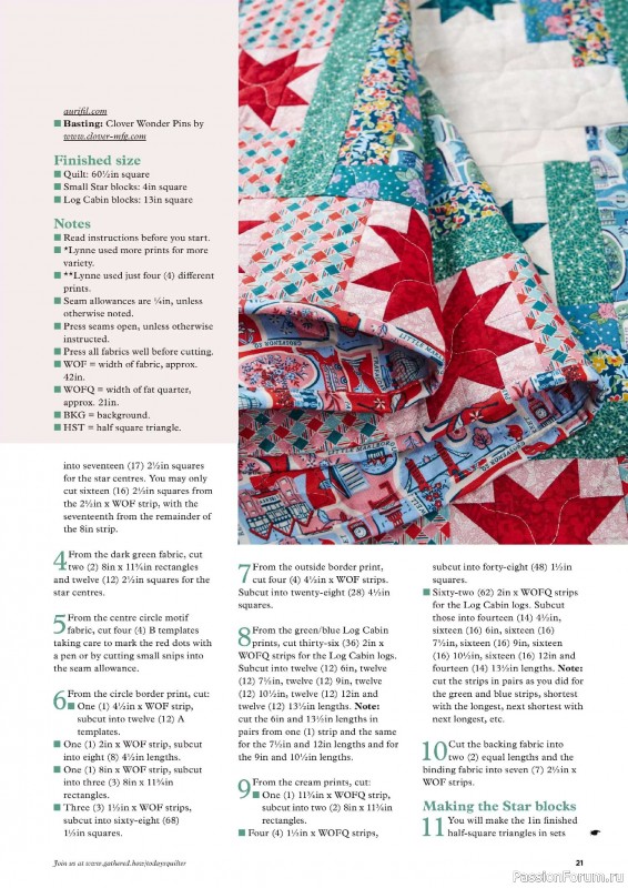 Коллекция проектов для рукодельниц в журнале «Todays Quilter №126 2025»