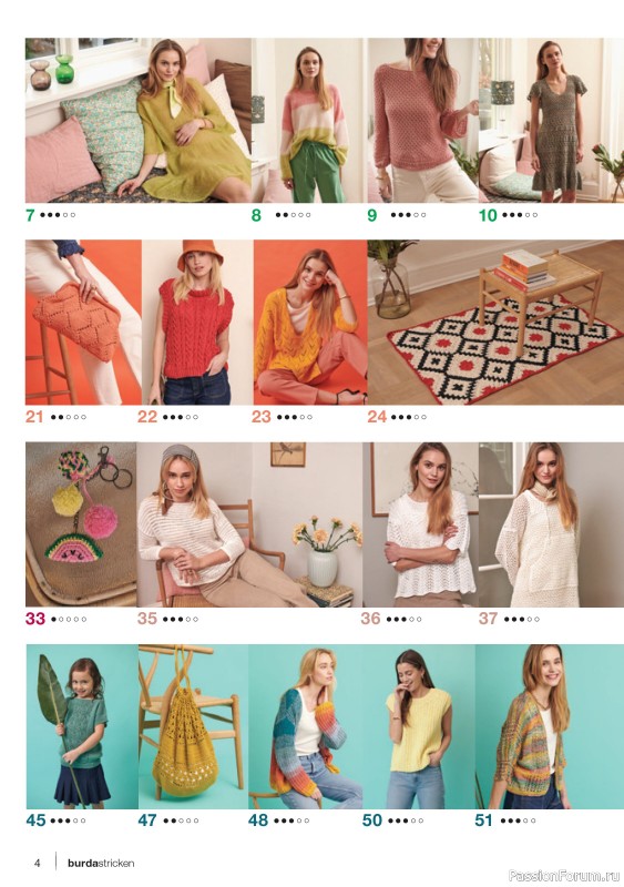 Вязаные модели в журнале «Burda Stricken №3 2022»