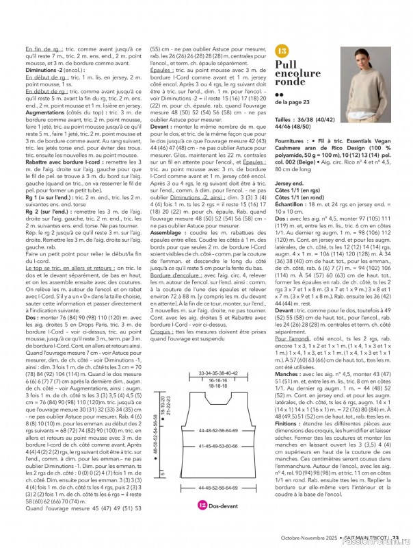 Вязаные проекты в журнале &laquo;Fait Main Tricot №57 2025&raquo;