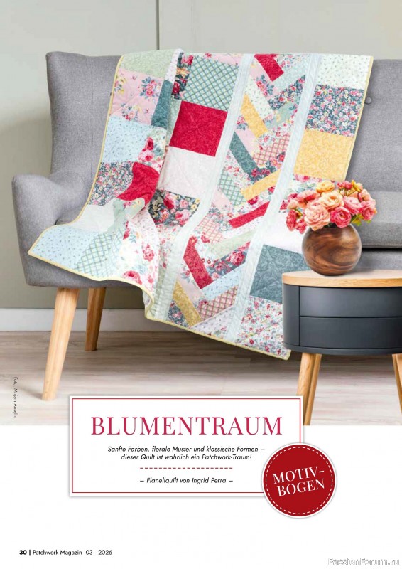 Коллекция проектов для рукодельниц в журнале &laquo;Patchwork das Magazin №3 2026&raquo;
