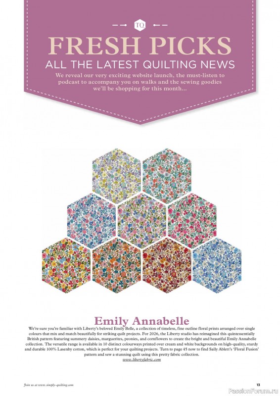 Коллекция проектов для рукодельниц в журнале &laquo;Todays Quilter №143 2026&raquo;
