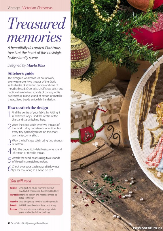 Коллекция вышивки в журнале «Cross Stitch Gold - Christmas 2024»