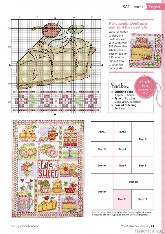 Коллекция вышивки в журнале «The World of Cross Stitching №338 2022»
