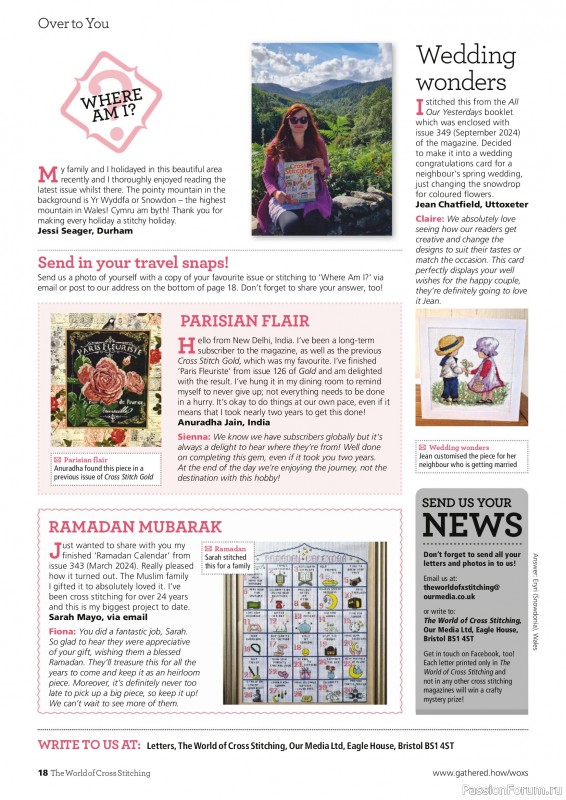 Коллекция вышивки в журнале &laquo;The World of Cross Stitching №368 2025&raquo;