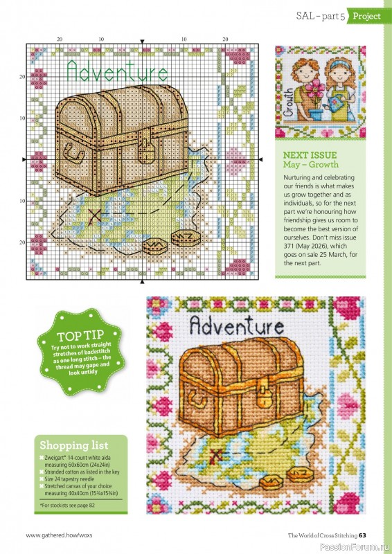 Коллекция вышивки в журнале &laquo;The World of Cross Stitching №370 2026&raquo;
