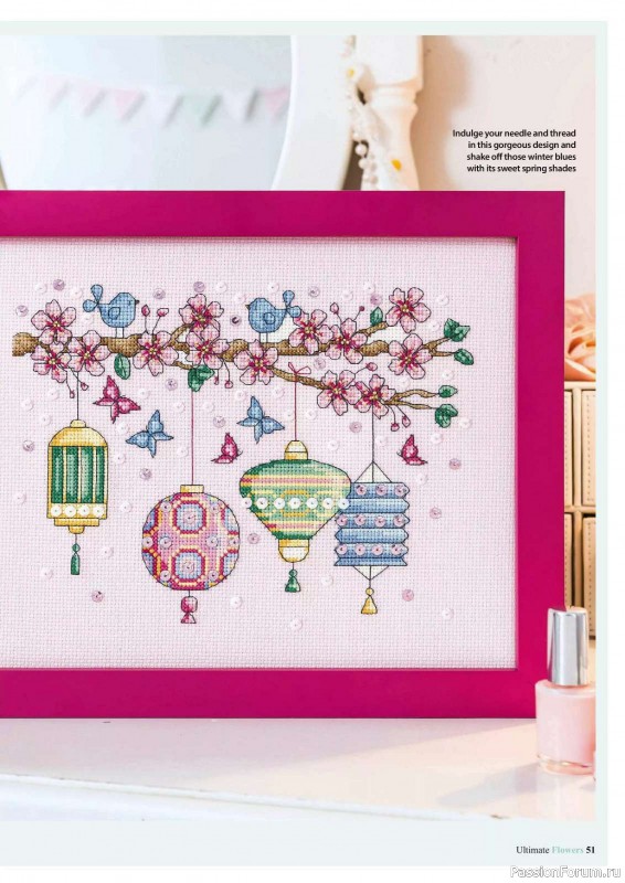 Коллекция вышивки в журнале «Ultimate CrossStitch Flowers - 2025»