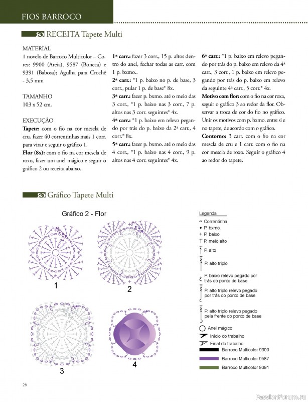 Вязаные проекты крючком в журнале &laquo;Artesanato Simples Ed.87 Croche com Fios Barroco&raquo;