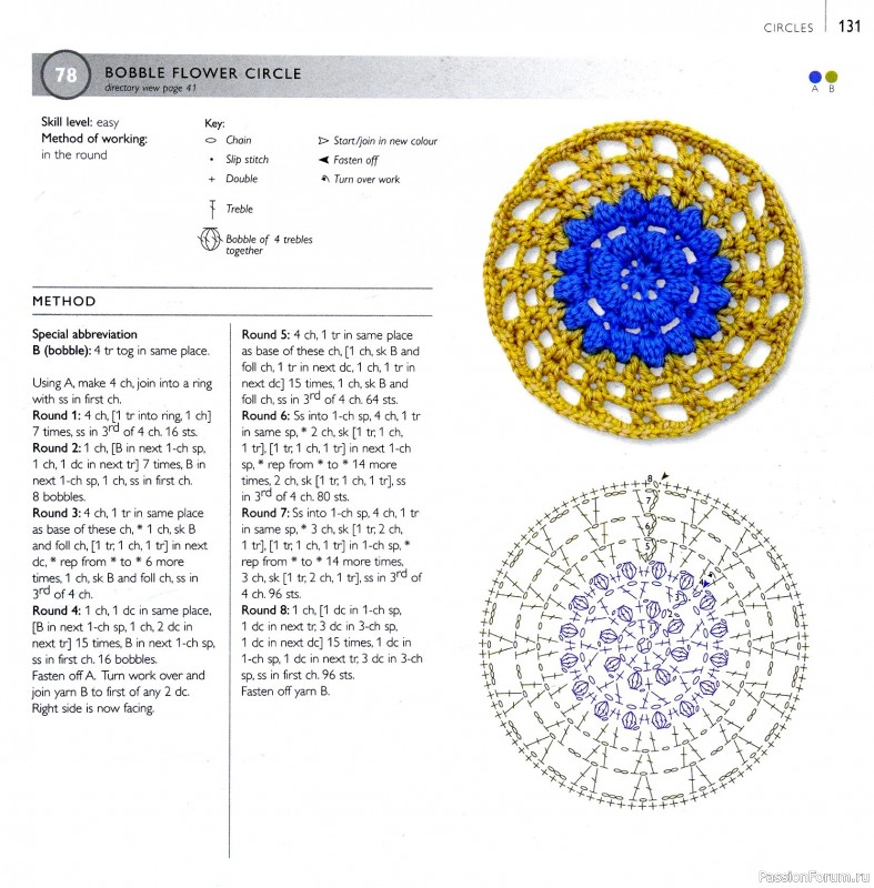 Вязаные проекты в книге «75 Crocheted Floral Blocks». Часть 2.